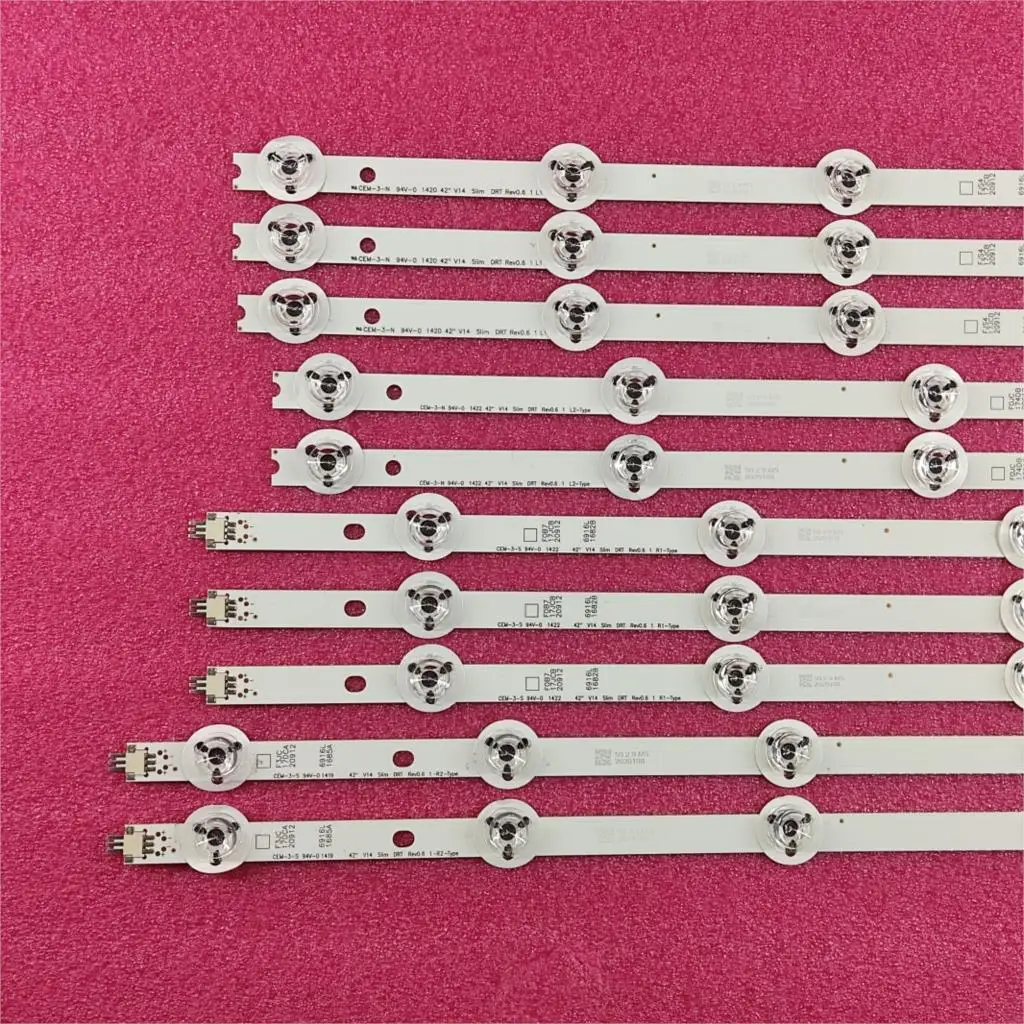 Светодиодный Подсветка полосы для LG 42 &quotТВ V14 тонкий DRT Rev0.6 42LB700V 42LB671V 6916L 1682A 1684A 1683B