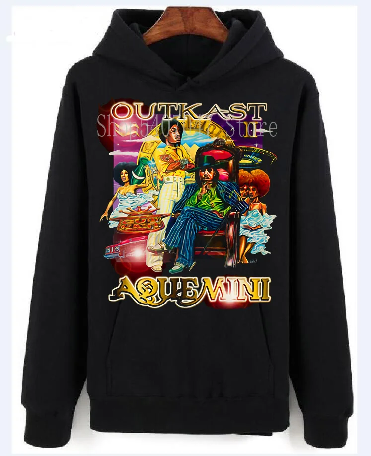 Outkast Aquemini рэп хип хоп музыкальные песни альбом черные худи свитеры футболка с XS 2XL