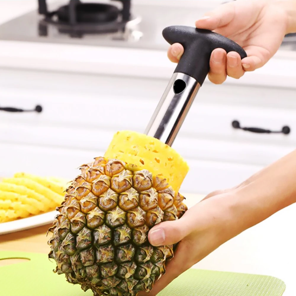 

Stainless Steel Easy Kitchen Tool Fruit Pineapple Corer Slicer Cutter Peeler
