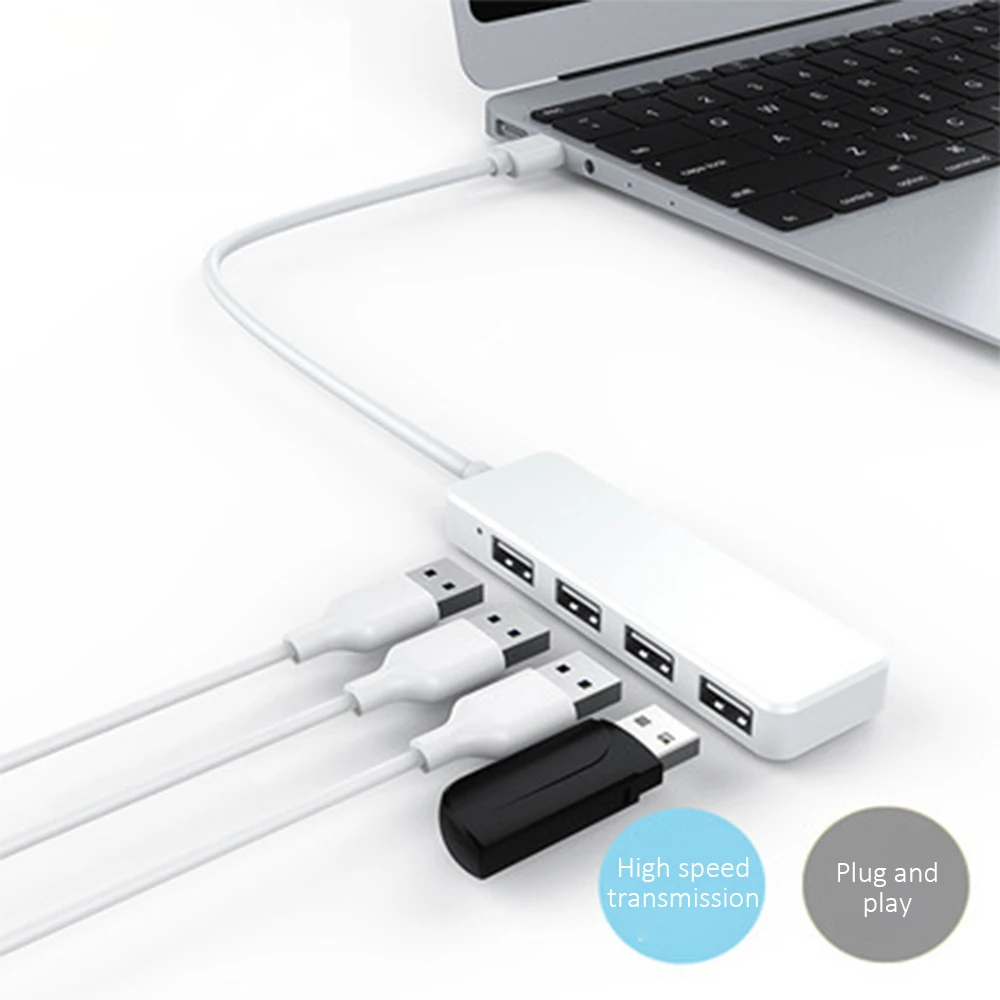 4 портовый usb хаб 2 0 высокоскоростной многопортовый мини разветвитель ультра