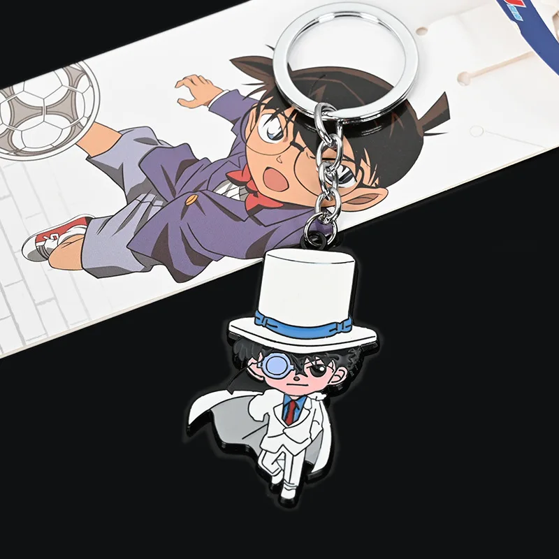 Брелок для ключей Detective Conan Kaitou Kiddo Edogawa Konan металлический автомобильный брелок с