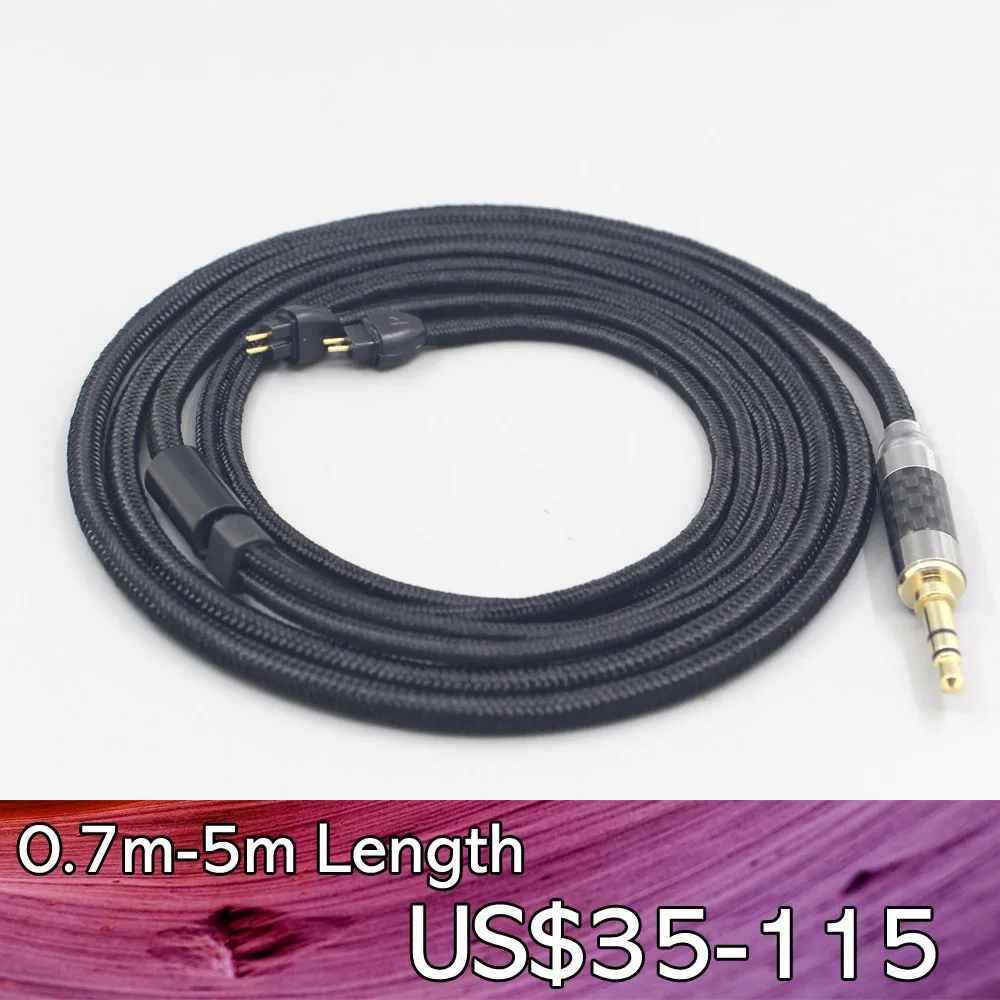 

LN007526 2.5mm 4.4mm Super Soft Headphone Nylon OFC Cable For HiFiMan RE2000 Topology Diaphragm Dynamic Driver Earphone