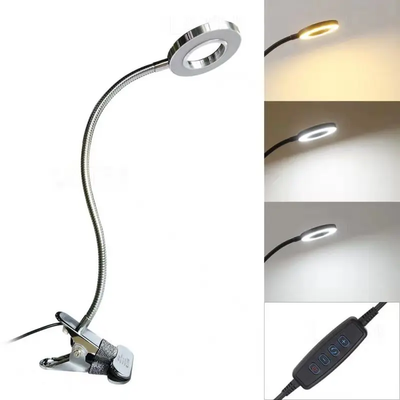 Desk Lamp USB Rechargeable Table with Clip Bed Reading Book Night Light LED Eye Protection | Лампы и освещение