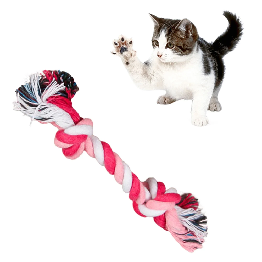 Для домашних собак и котов щенок хлопок двойные узлы защита от укусов