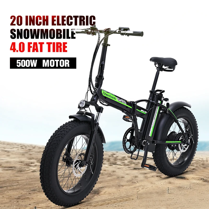 Электрический велосипед 20 дюймов ebike 48V500W Электрический горный велосипед электрический складной велосипед 4,0 fat tire bicicleta eletrica пляжный Электрический велосипед