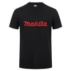 Makita Tools Футболка мужская летняя с коротким рукавом хлопковые топы Makita мужские модные футболки