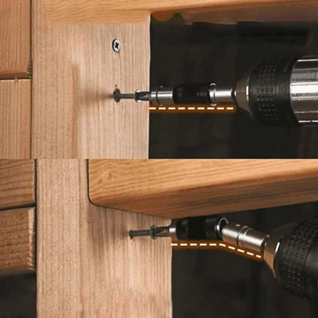 

Multifunctional Electric Drill Connection Tool Flexible Drill Adapter Repair Tools Classic Wood Texture Supplies for Home Use