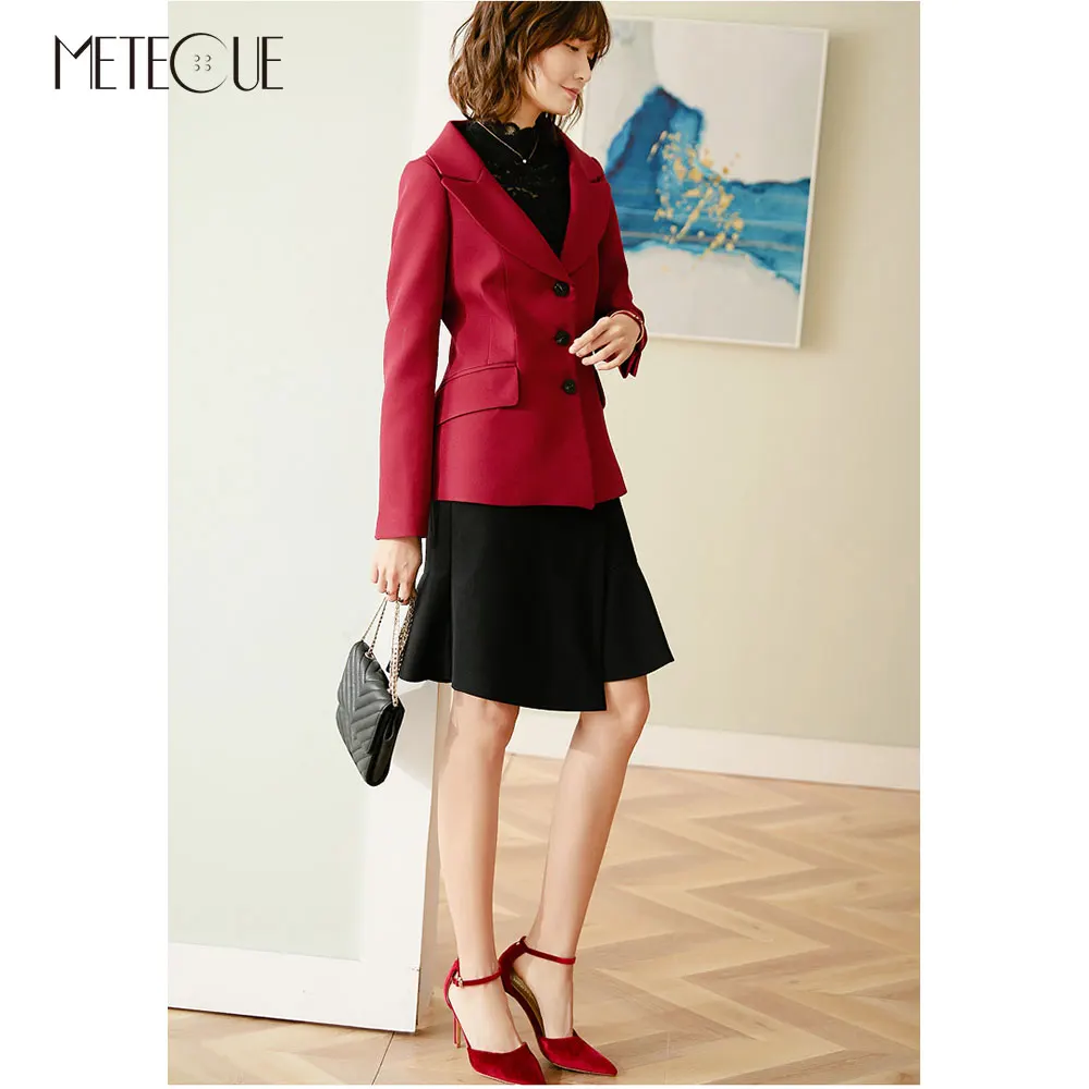 Шерстяной хлопковый Женский блейзер 2019 осень зима модный однобортный пуговица с