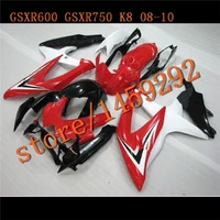 high quality for suzuki gsx6750 08 09 10 gsx600 750 08 10 gsxr750 2008 2010 2008 2009 2010 red white black fairing