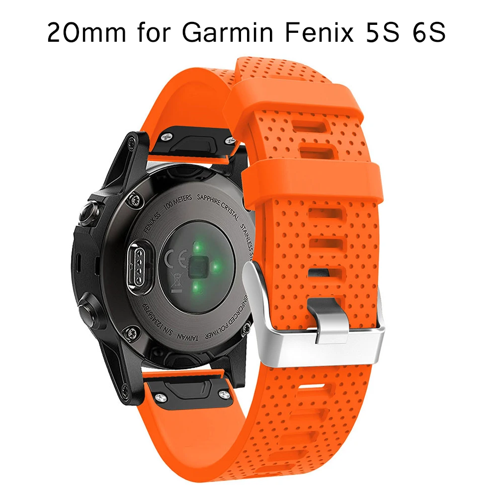 20 мм Новый мягкий браслет для Fenix Garmin 6S Pro5S 5S Plus смарт ремешок часов Quick Release Easyfit