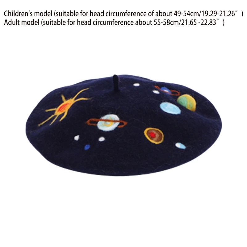 Повседневная шапка для родителей и детей берет-бини с изображением милой