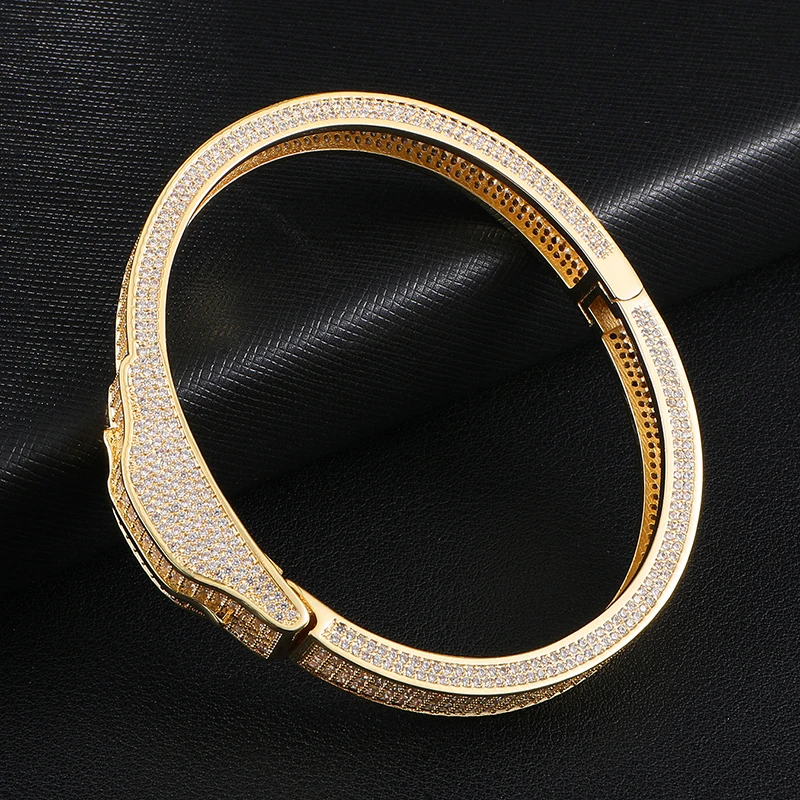 Хип хоп мужской Iced Out тяжелый кубический циркон личность микро проложили Bling CZ браслет для мужчин женщин рэппер ювелирные изделия