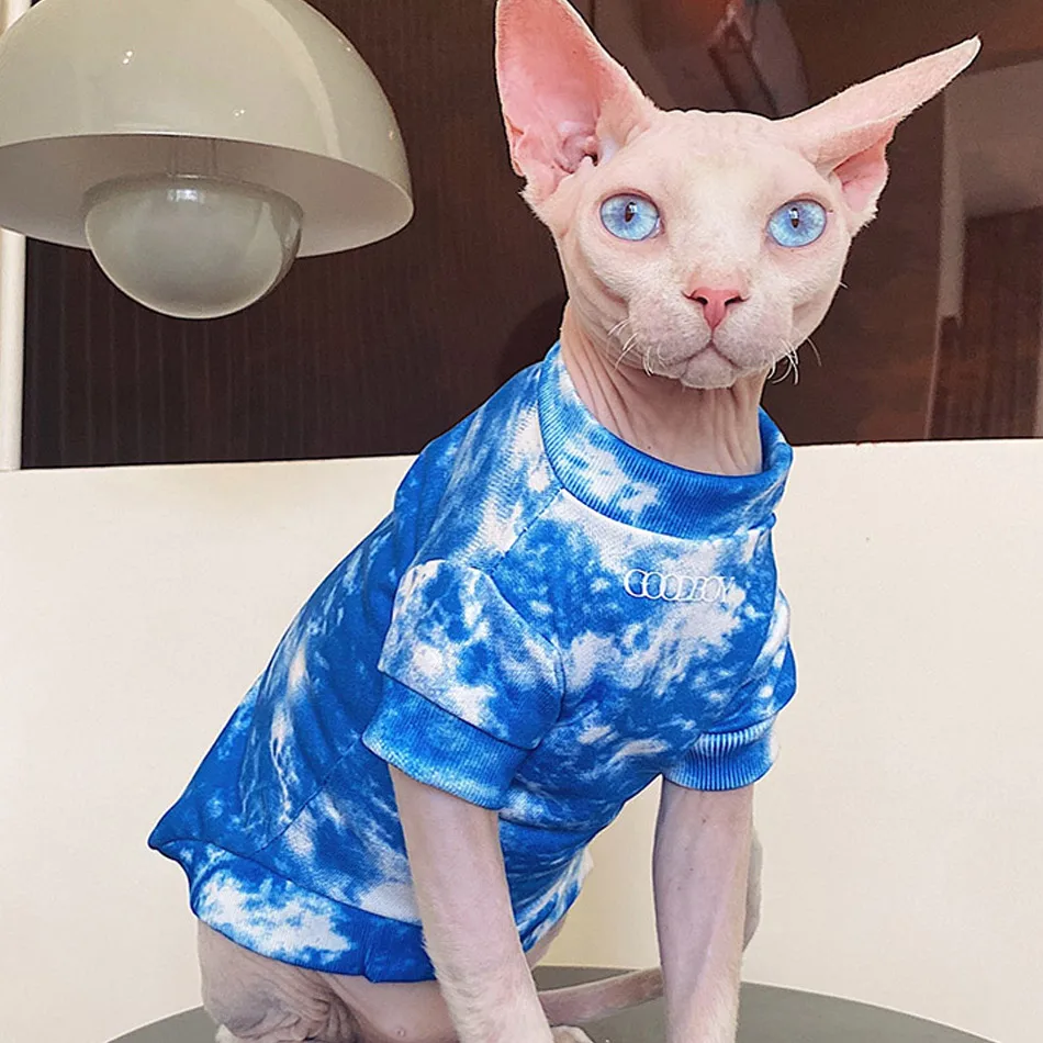 

Fashion Sphynx Cat Clothes Fall Winter Clothes For Sphint Kitten Cat T Shirt Overall Sphinx Cat Clothes T Shirt Sphynxcat Outift