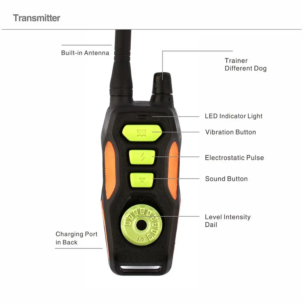 Тренировочный ошейник для собак с дистанционным управлением перезаряжаемый