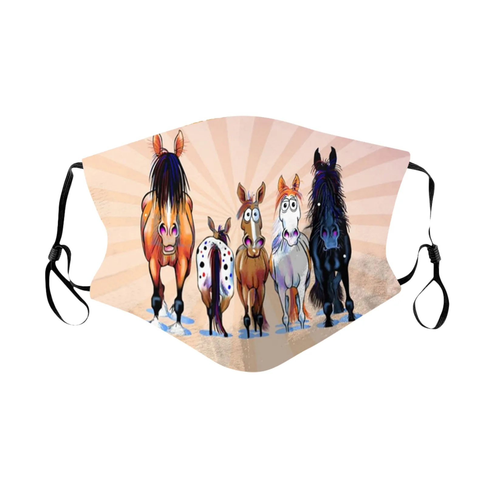 

1PC Adult Colorful Masks Washable Reusable Mask Face Mouth Mascarillas Butterfly Horse Print Cycling mscara Dustproof Masque