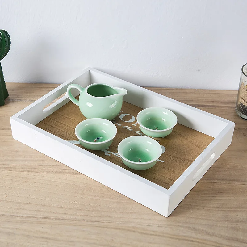 1 хранилище ПК Коробка скандинавский прямоугольник деревянный поднос для