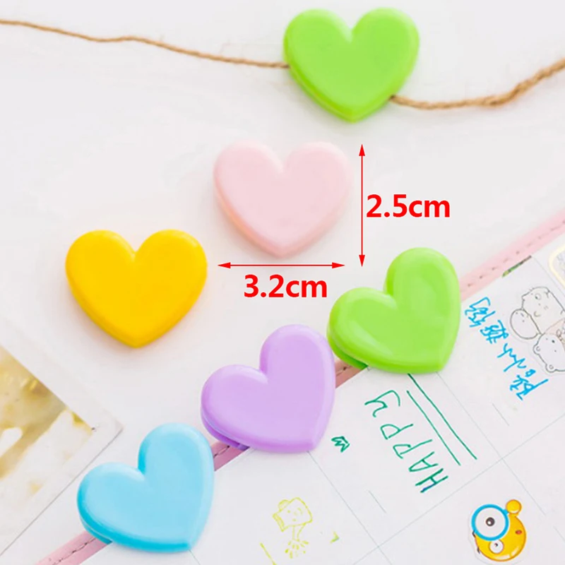 10 шт Любовь Сердце планировщик бумажный зажим пластиковые закладки кавайные