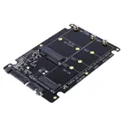 2 в 1 NGFF M.2 B + M Key Mini PCI-E или mSATA SSD-карта адаптера SATA III для Full Msata SSD 22302242226022x80 M2