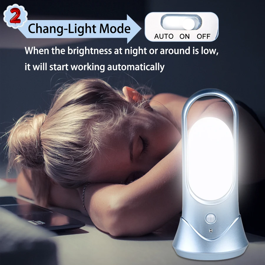 Светодиодный ночсветильник перезаряжаемый фонасветильник 5 в постоянного тока