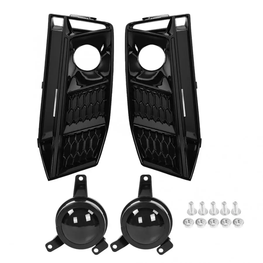 Пара Для S4 Стиль сотовый передний бампер противотуманный светильник решетка w/ ACC