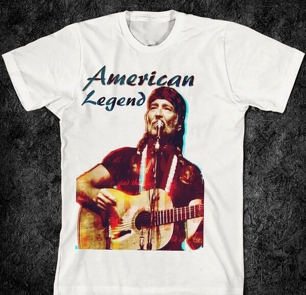 Кантри музыка Вилли Нельсон футболка группа концертный все девушки гитара Танец