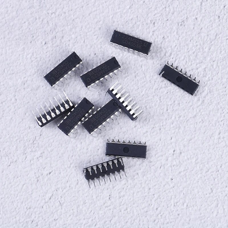 

10PCS/LOT CD4051BE CD4051 4051BE 4051 Analog Switch Directly Into DIP-16