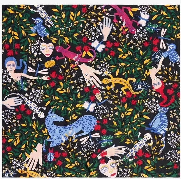 Новый женский шелковый шарф с принтом многофункциональный пляжным полотенцем -