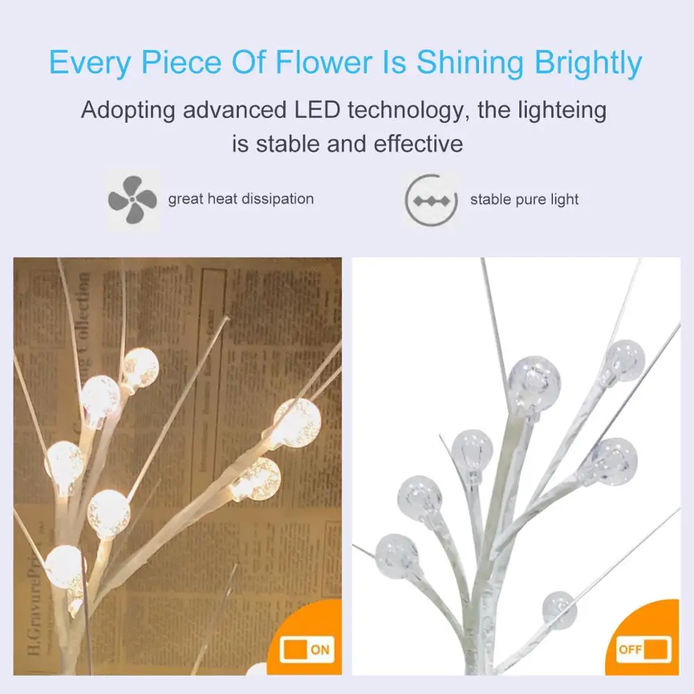 Светодиодный светильник с кристаллами Настольный для деревьев бонсай питание от