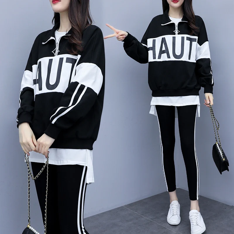 Спортивный костюм из двух предметов комплект женской одежды коллекция 2019 года