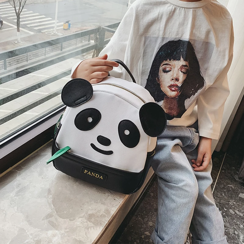 

School Bags for Boys and Girls Chinese Style Panda Kid's Backpack Harajuku Fashionable Mochila Infantil Large Capacity Bags