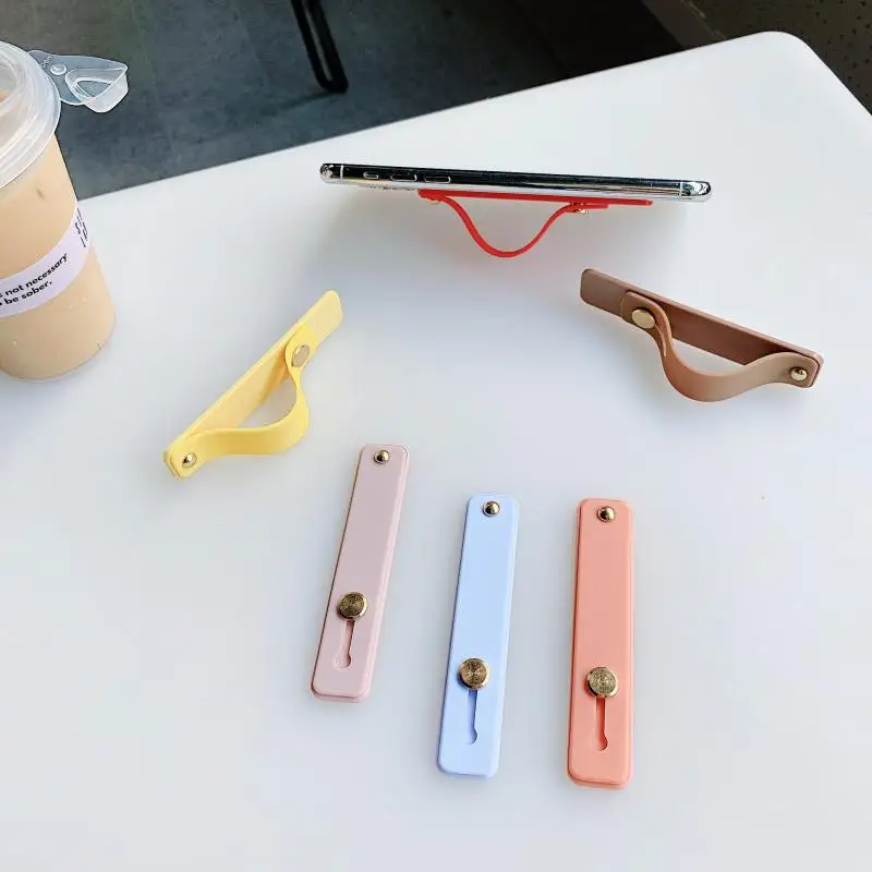 Кольцо-держатель на палец силиконовый карамельного цвета | Мобильные телефоны и