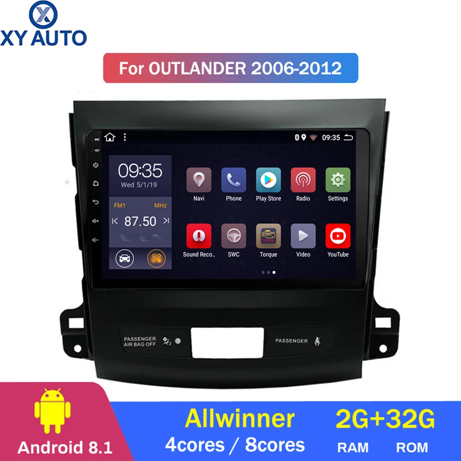 9 дюймов 2.5D IPS HD мультисенсорный экран Android 2006 2 Гб ОЗУ 32 ПЗУ NAVI с BT USB WIFI SWC для Mitsubishi