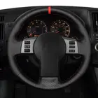 Для Infiniti FX FX35 FX45 2003-2007 2008 Nissan 350Z 2002-2008 2009 черного цвета из натуральной кожи чехол рулевого колеса автомобиля