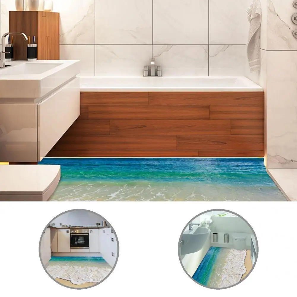 

Self-Adhesive 2Pcs Great 3D Starfish Beach Floor Wall Sticker PVC Window Stickers Creative for Home