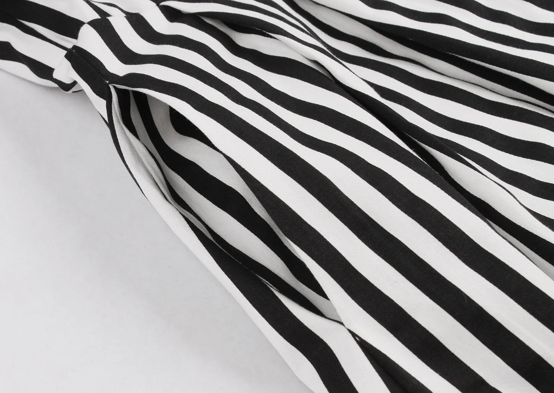 

M-4XL Striped Print Dress Large Size Women's Bow Tie Short Sleeves With Buttons High Quality Elegant Charming Dress 2021 New