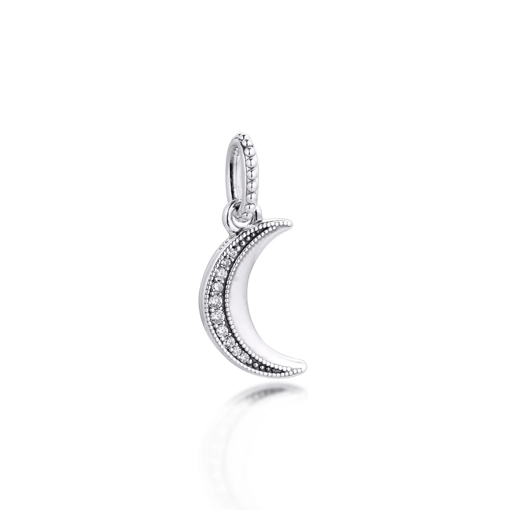 

2020 Moon Charm Fits For 925 Silver Bracelets DIY Beads For Jewelry Making Sterling Silver Charms