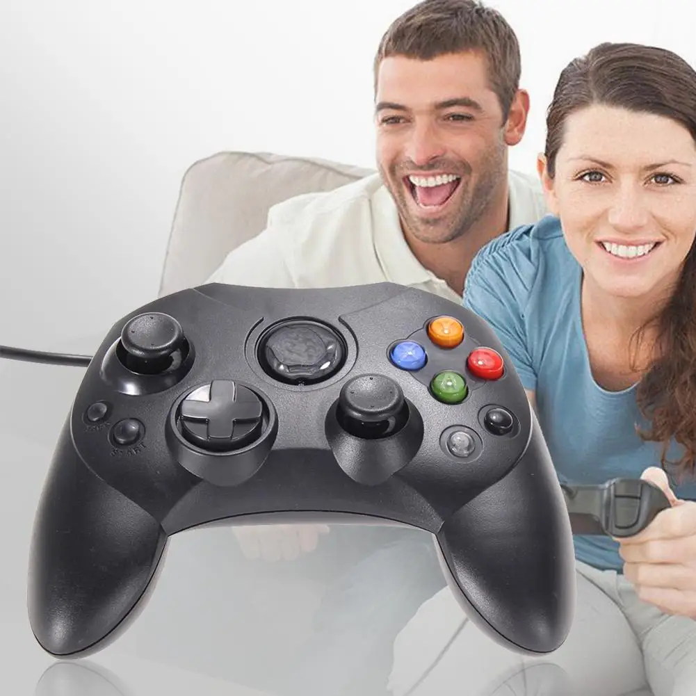 Набор 2 черных проводных контроллера игровой геймпад для Microsoft XBOX триггер типа