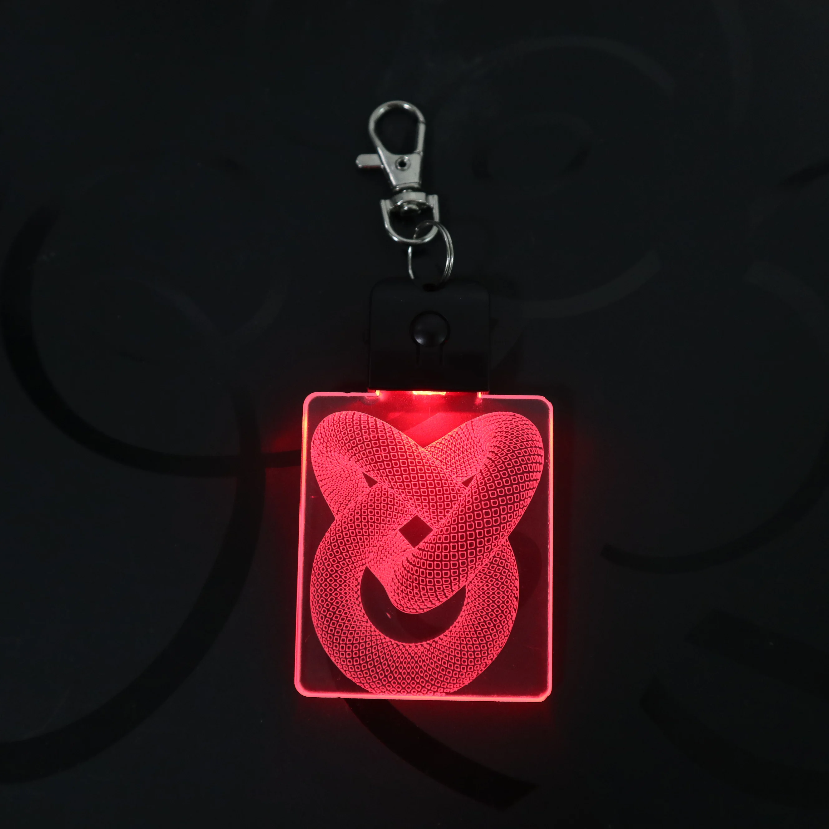Любовный узел абстрактной формы брелок 3D светодиодный акриловый ночсветильник