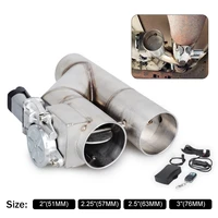 2 5 3 0 stainless steel headers y pipe electric exhaust cutout double valve with remote control cut out down pipe kit