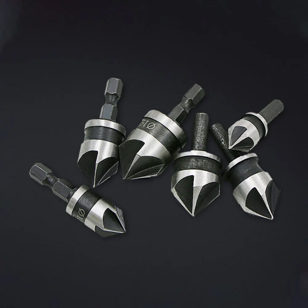 BINOAX 3 шт./компл. 1/4 &quotшестигранный хвостовик 5 флейт фаска бит 12 мм 16 19 зенкер|set