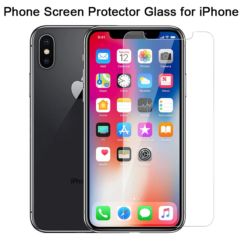 Прозрачное закаленное стекло для iPhone 7 8 6 6s Plus 5 5S SE защитная пленка, стекло для iPhone 11 Pro X Xs Max XR