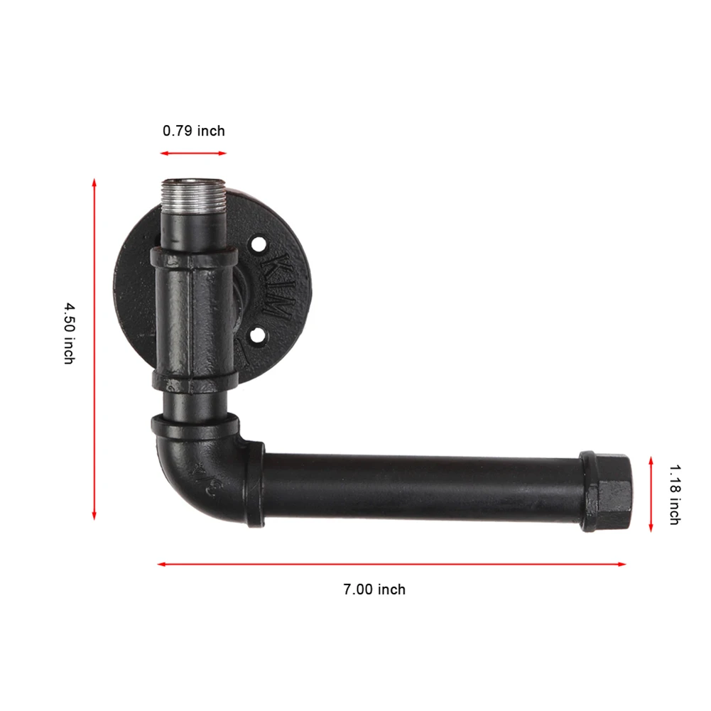 

Black Cast Iron Wood Combined Bathroom Toilet Paper Holder Black Wall Mount Wood Storage House Accessories Hanging Rack