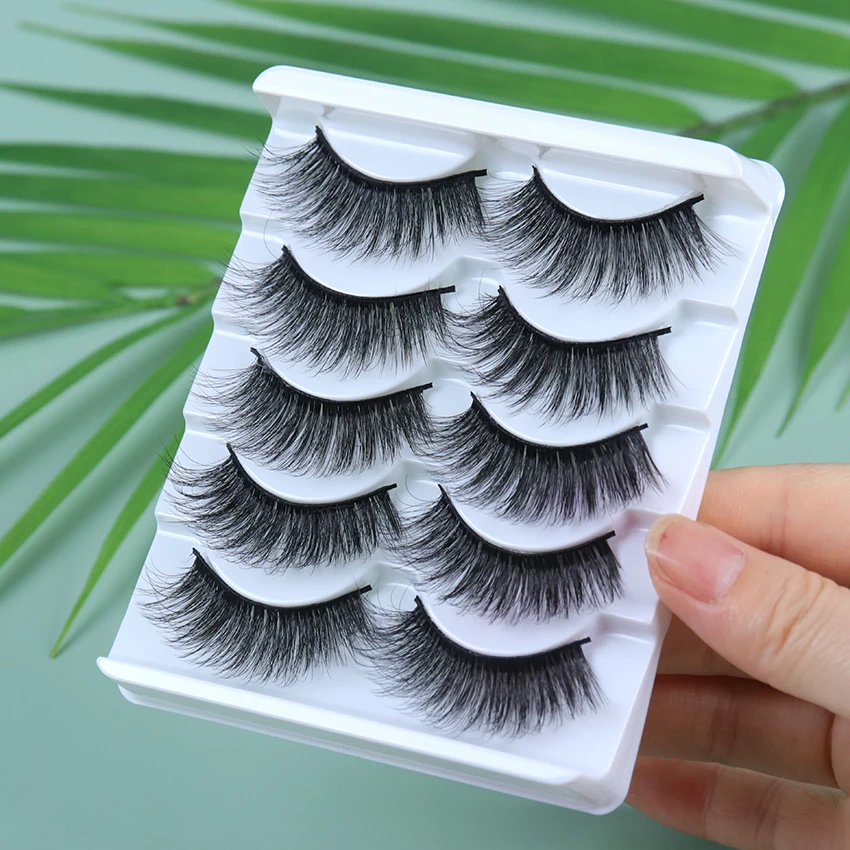 5 пар 3D Объемные Накладные ресницы натуральные густые длинные Wispy Макияж Красота