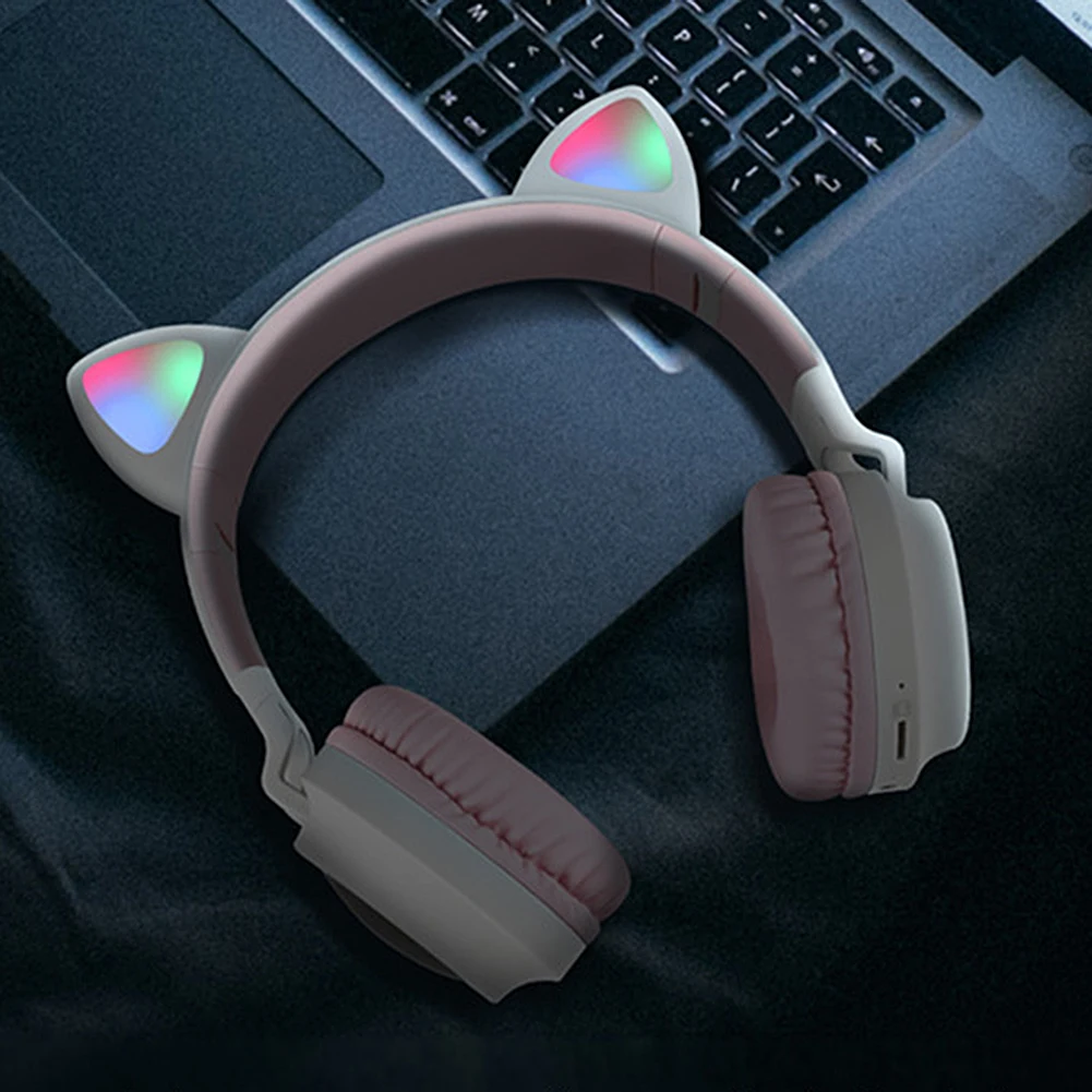 С милыми кошачьими ушками для девочек Bluetooth Беспроводной светодиодный