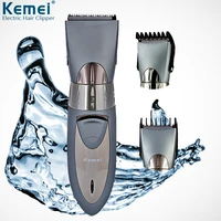kemei waterproof electric hair clipper styling hair care shaving machine cordless precision quick cut trimmer barber special 43d