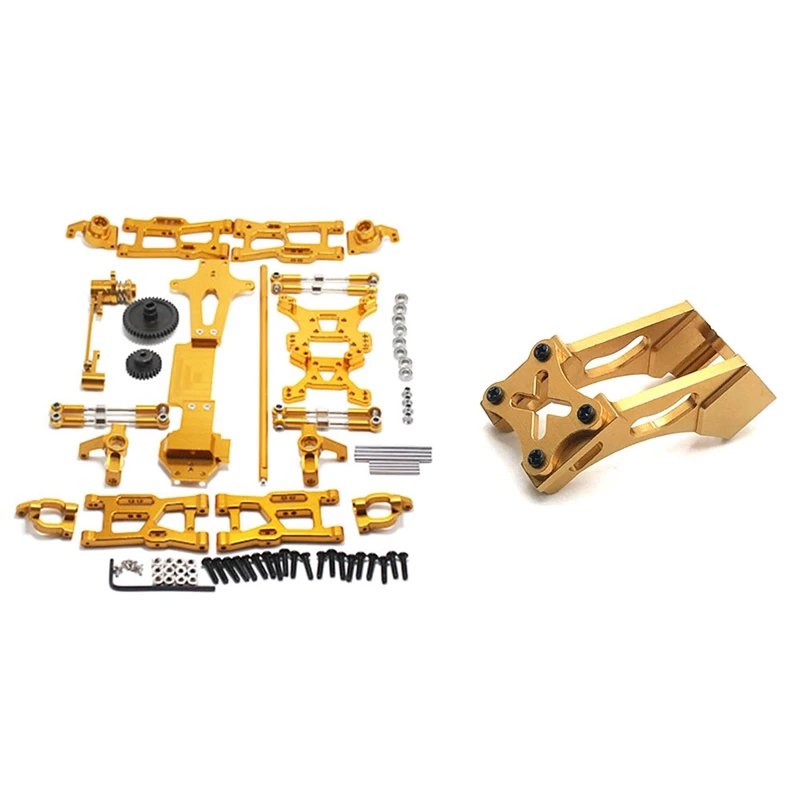 

2 Set RC Car Part: 1 Set C Seat Steering Cup Swing Arm Central Drive Shaft & 1 Set Tail Wing Firmware Fittings Set