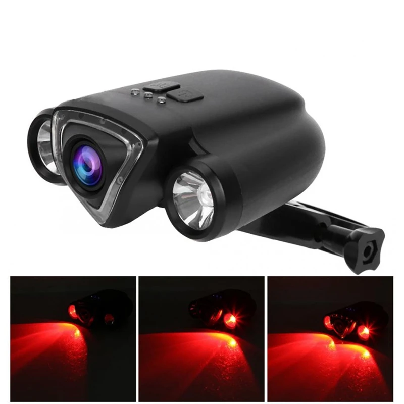 

Bicycle Driving Recorder Camera with Dual Lights Support WIFI Track