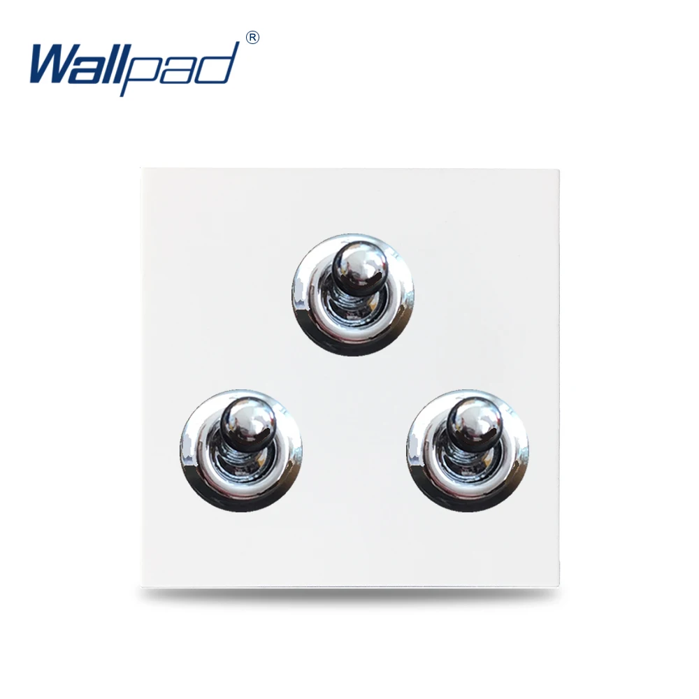 Wallpad 3 Gang 1 Way 2 Switch Function Key For Wall Toggle White And Black Plastic Module Only | Обустройство дома