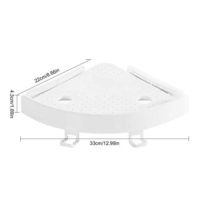 

Toilet Bathroom Shelf Suction Cup Wall-mounted Perforation Free Triangle Rack Storage Toilet R7O2