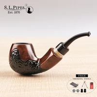 %e2%96%82%ce%be smoker wooden pipes ebony smoker pipes with bent stem pipe smoker fit 9mm filters gold ratio design free smoking tools free s